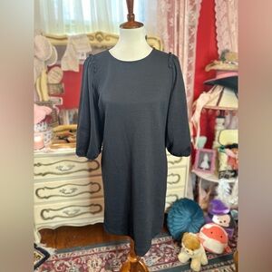 Ann Taylor black puff sleeve mini dresss NWOT XS